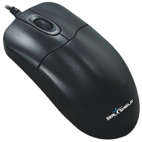 Seal Shield Silver Storm STM042 Mouse - USB - Optical - 2 Button(s) - Black - Cable - 800 dpi - Scroll Wheel