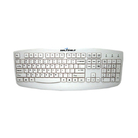 Seal Shield Silver Storm STWK503 Keyboard - Cable Connectivity - USB Interface - English, French - White - Membrane Keyswitch