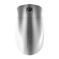 Seal Shield STWM042 Mouse - USB - Optical - White, Silver