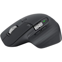 Logitech MX MASTER 3S Mouse - Bluetooth/Radio Frequency - USB - Darkfield - 7 Button(s) - Graphite - Wireless - 2.40 GHz - Rechargeable - 8000 dpi -