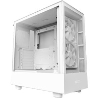 NZXT H5 Elite Gaming Computer Case - ATX Motherboard Supported - Galvanized Cold Rolled Steel (SGCC), Tempered Glass - White - 3 x Bay(s) - 3 x 120 x
