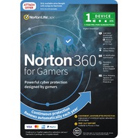 LifeLock Norton 360 Standard for Gamers - Subscription License and Media - 1 Device, 1 User - Annual Fee - Antivirus - DVD-ROM - 1 Year License -