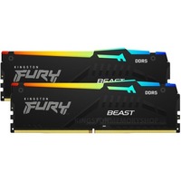 Kingston FURY Beast RAM Module for Motherboard, Computer - 32 GB (2 x 16GB) - DDR5-6000/PC5-48000 DDR5 SDRAM - 6000 MHz Single-rank Memory - CL36 - V