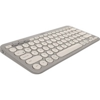 Logitech K380 Keyboard - Wireless Connectivity - English - Sand - Scissors Keyswitch - Bluetooth - 3 - 10 m Home, Back, App Switch, Menu Hot Key(s) -