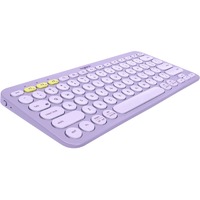 Logitech K380 Keyboard - Wireless Connectivity - English - Lavender Lemonade - Scissors Keyswitch - Bluetooth - 3 - 10 m Back, Home, App Switch, Menu