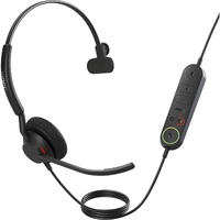 Jabra Engage 40 Wired Over-the-head Mono Headset - Monaural - Supra-aural - 50 Hz to 20 kHz - 160 cm Cable - MEMS Technology Microphone - USB Type A