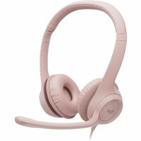 Logitech H390 Wired On-ear Stereo Headset - Rose - Binaural - Ear-cup - 32 Ohm - 20 Hz to 20 kHz - 190 cm Cable - Bi-directional