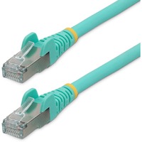 StarTech.com 1.5m CAT6a Ethernet Cable, Aqua Low Smoke Zero Halogen (LSZH) 10 GbE 100W PoE S/FTP Snagless RJ-45 Network Patch Cord - First End: 1 x -