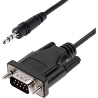 StarTech.com 3ft (1m) DB9 to 3.5mm Serial Cable for Serial Device Configuration, RS232 DB9 Male to 3.5mm for Calibrating via Audio Jack - First End: