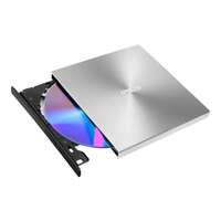ASUS ZenDrive U8M Silver ultraslim external DVD drive writer USB C interface compatible with Windows and Mac OS M-DISC support comprehensive backup so