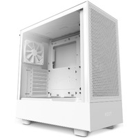 NZXT H5 Flow Computer Case - ATX Motherboard Supported - Mid-tower - Galvanized Cold Rolled Steel (SGCC), Tempered Glass - White - 4 x 120 mm x - - 6