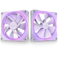 NZXT F140 RGB Core RF-C14DF-W1 2 pc(s) Cooling Fan - 140 mm Maximum Fan Diameter - 2 x Fan(s) - 2570.9 L/min Maximum Airflow - 1500 rpm - Fluid - PWM