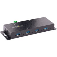 StarTech.com USB Hub - USB 3.2 (Gen 1) Type B - Wall/Desktop/DIN Rail Mountable - Black - 4 Total USB Port(s) - PC