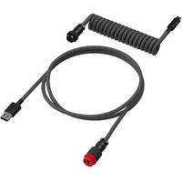 HyperX USB/USB-C Data Transfer Cable for Keyboard, PC - First End: 1 x USB Type A - Male - Second End: 1 x USB Type C - Male - Grey Black