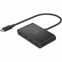 Belkin Connect USB-C 4-Port Hub, Adapter Dongle, 4xUSB-C Ports & 100W PD Max 10Gbps Data Transfer Mac/Chromebook - 4 Total USB Port(s) - PC, Mac,