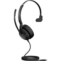 Jabra Evolve2 50 Wired/Wireless On-ear Mono Headset - Monaural - Supra-aural - 3000 cm - Bluetooth - 20 Hz to 20 kHz - 170 cm Cable - MEMS Noise - -