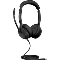 Jabra Evolve2 50 Wired/Wireless On-ear Stereo Headset - Binaural - Supra-aural - 3000 cm - Bluetooth - 20 Hz to 20 kHz - 170 cm Cable - MEMS Noise -