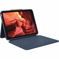 Logitech Rugged Combo 4 Rugged Keyboard/Cover Case Apple, Logitech iPad (10th Generation) Tablet, Crayon, Apple Pencil - Drop Resistant, Spill Stain
