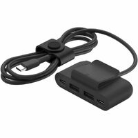 Belkin BoostCharge USB Extender - Black - 4 x USB - Plastic