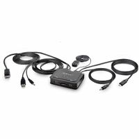 StarTech.com KVM Switchbox - 2 Computer(s) - 1 Local User(s) - 4K - 3840 x 2160 - 4 x USB - USB 2.0 - 2 x DisplayPort - Desktop