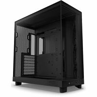 NZXT H6 Flow Computer Case - ATX Motherboard Supported - Mid-tower - Tempered Glass, Galvanized Cold Rolled Steel (SGCC) - Black - 3 x 120 mm x - 9 x