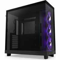 NZXT H6 Flow Computer Case - ATX Motherboard Supported - Mid-tower - Tempered Glass, Galvanized Cold Rolled Steel (SGCC) - Black - 3 x 120 mm x - 8 x