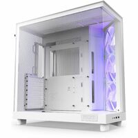NZXT H6 Flow Computer Case - ATX Motherboard Supported - Mid-tower - Tempered Glass, Galvanized Cold Rolled Steel (SGCC) - White - 3 x 120 mm x - 8 x