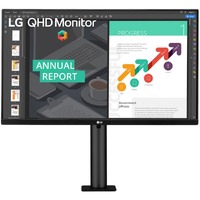 LG 27QN880-B 27" Class WQHD LCD Monitor - 16:9 - Dark Anthracite - 27" Viewable - In-plane Switching (IPS) Technology - WLED Backlight - 2560 x 1440