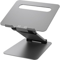 Alogic ElitePlus Height Adjustable Notebook Stand - Aluminium - Space Gray - For Notebook, MacBook, MacBook Pro - Adjustable Angle, Wear Resistant,