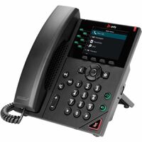 Poly VVX 350 IP Phone - Corded - Corded - Desktop, Wall Mountable - Black - TAA Compliant - VoIP - 2 x Network (RJ-45) - PoE Por