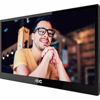 AOC 16T3E 16" Class Full HD LCD Monitor - Black - 15.6" Viewable - In-plane Switching (IPS) Technology - 1920 x 1080 - 16.19 Million Colors - 250 - 4