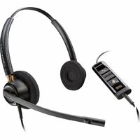 Poly EncorePro 525 Wired Over-the-head, On-ear Stereo Headset - Black - Microsoft Teams Certification - Binaural - Supra-aural - 208.5 cm Cable - - -