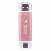 Transcend ESD310 2 TB Portable Solid State Drive - External - Pink - Desktop PC, Notebook, Gaming Console, Tablet, Smartphone Device Supported - USB