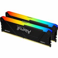 Kingston FURY Beast RAM Module - 16 GB (2 x 8GB) - RGB - DDR4-3600/PC4-28800 DDR4 SDRAM - 3600 MHz - CL17 - 1.35 V - Unbuffered - 288-pin - DIMM