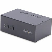 StarTech.com 2-Port Dual-Monitor DisplayPort KVM Switch, 4K 60Hz, 2x USB 5Gbps Ports, Hotkey/Push-Button Switching, TAA Compliant - KVM Switch USB of