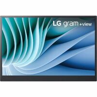 LG gram +view 16MR70 16" Class WQXGA LCD Monitor - 16:10 - Silver, Black - 16" Viewable - In-plane Switching (IPS) Technology - 2560 x 1600 - 350 -
