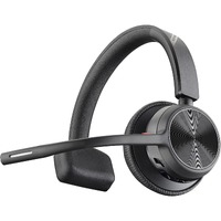 Poly Voyager 4300 UC 4310 Wired/Wireless On-ear Mono Headset - Black - Siri, Google Assistant - Monaural - Ear-cup - 5000 cm - Bluetooth - 20 Hz to -