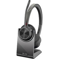 Poly Voyager 4300 UC 4320-M Wired/Wireless On-ear Stereo Headset - Black - Binaural - Ear-cup - Bluetooth - 20 Hz to 20 kHz - 150 cm Cable - MEMS - -