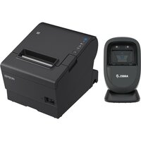 Epson TM-T88VII-612 Desktop Direct Thermal Printer + Zebra DS9308 Black USB