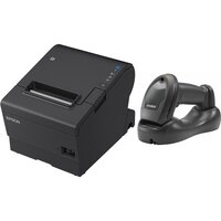 EPSON POS BUNDLE x1 TM-T88VII-612 Desktop Direct Thermal Printer -x1 LI4278 Black with Stand USB ZEBRA