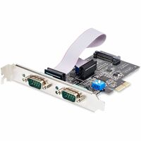 StarTech.com 2-Port Serial PCIe Card, Dual-Port RS232/RS422/RS485 Card, 16C1050 UART, ESD Protection, Windows/Linux, TAA-Complia