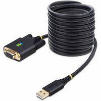 StarTech.com 10ft (3m) USB to Null Modem Serial Adapter Cable, COM Retention, FTDI, RS232, Changeable DB9 Screws/Nuts, Windows/macOS/Linux - Add a to
