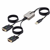 StarTech.com 13ft (4m) 2-Port USB to Serial Adapter Cable, COM Retention, FTDI, DB9 RS232, Changeable DB9 Screws/Nuts, Windows/macOS/Linux - Add two