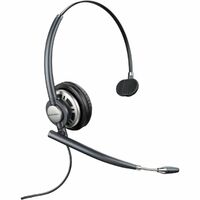 Poly EncorePro HW710 Wired On-ear, Over-the-head Mono Headset - Black - Monaural - Supra-aural - 89 cm Cable - Omni-directional, Noise Cancelling - -