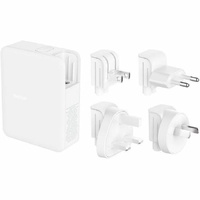 Belkin BoostCharge Pro 140 W AC Adapter - Universal Adapter - 1 USB - 3 USB Type-C - For Notebook, MacBook Pro, iPhone, iPad Pro - White