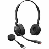 Jabra Engage 55 SE Wired/Wireless Over-the-head, On-ear Stereo Headset - Binaural - Supra-aural - 14935.2 cm - DECT - 40 Hz to 16 kHz - USB Type A