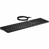 HP 320K Keyboard - Cable Connectivity - USB Interface - Windows 11, Windows 10 (32-bit), Windows 10 x64 - Notebook - PC