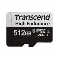 Transcend High Endurance USD350V 512 GB Class 10/UHS-I (U3) V30 microSDXC - 1 - 100 MB/s Read - 60 MB/s Write