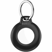 WATERPROOF SECURE HOLDER WITH KEY RING FOR AIRTAG- BLACK