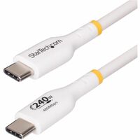 StarTech.com 1m White USB-C Charging Cable, USB-IF Certified USB C Cable, 240W PD EPR, USB 2.0 Type-C Laptop Charger Cord, TPE J